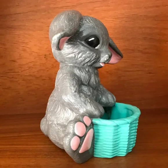 Bunny Rabbit Pottery Planter - Picture 3 of 7